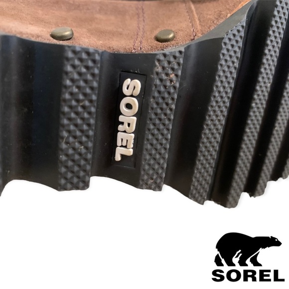 Sorel Joan Of Arctic Wedge Tall Leather Boots Lace Up EUC Size - 6 - Picture 6 of 9